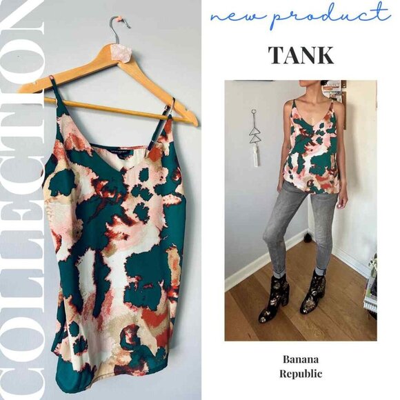 Banana Republic Abstract Floral Tank Top – Size XS, Excellent Condition - Picture 6 of 7